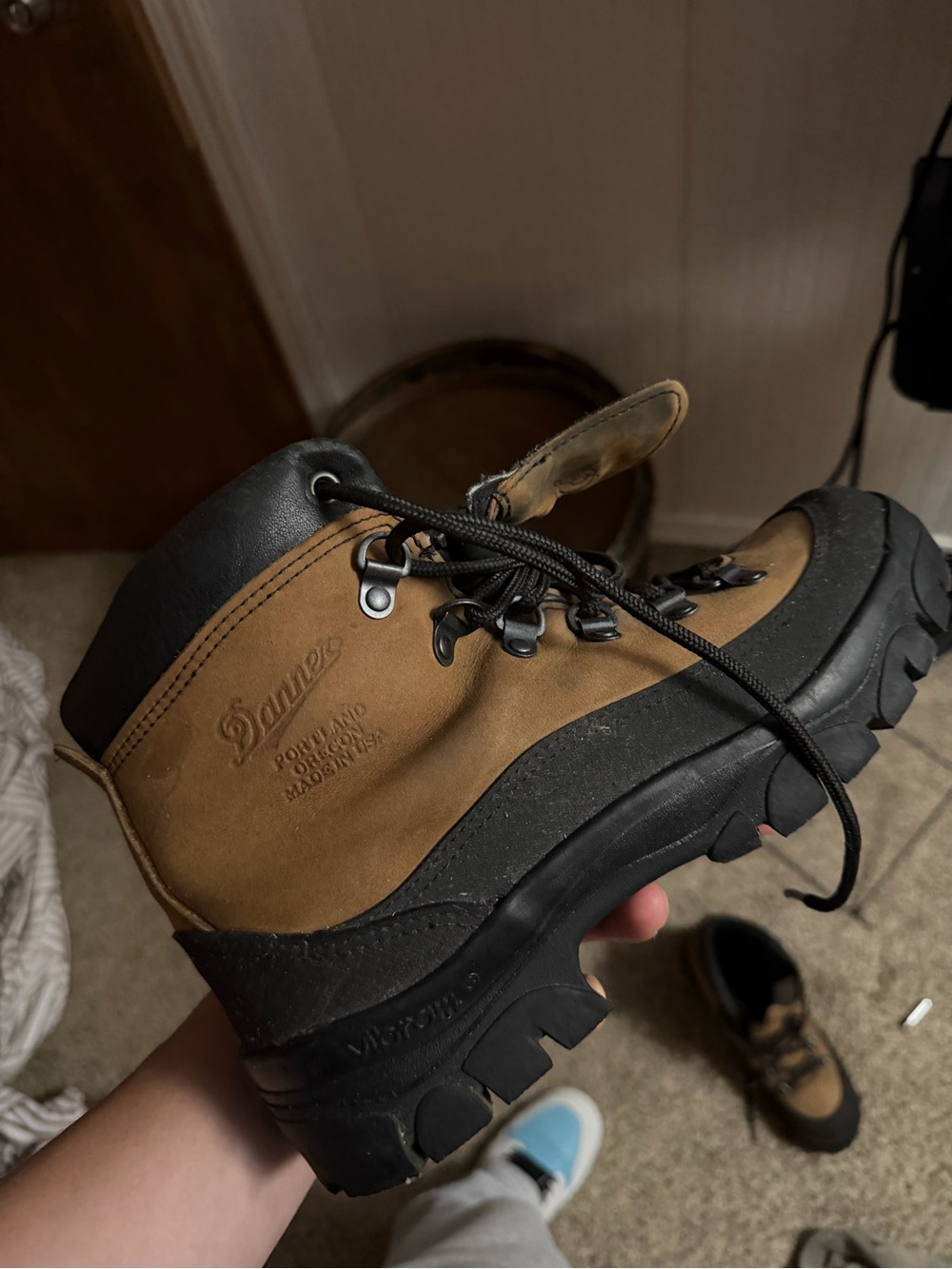 Danner Black and Brown Combat Hiker Boot
